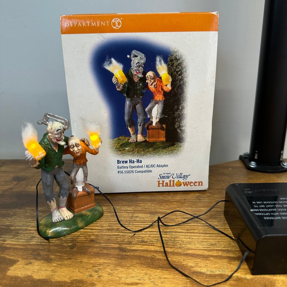 Department 56 Snow Village Halloween Brew Ha-Ha Lighted Figurine 56.55274